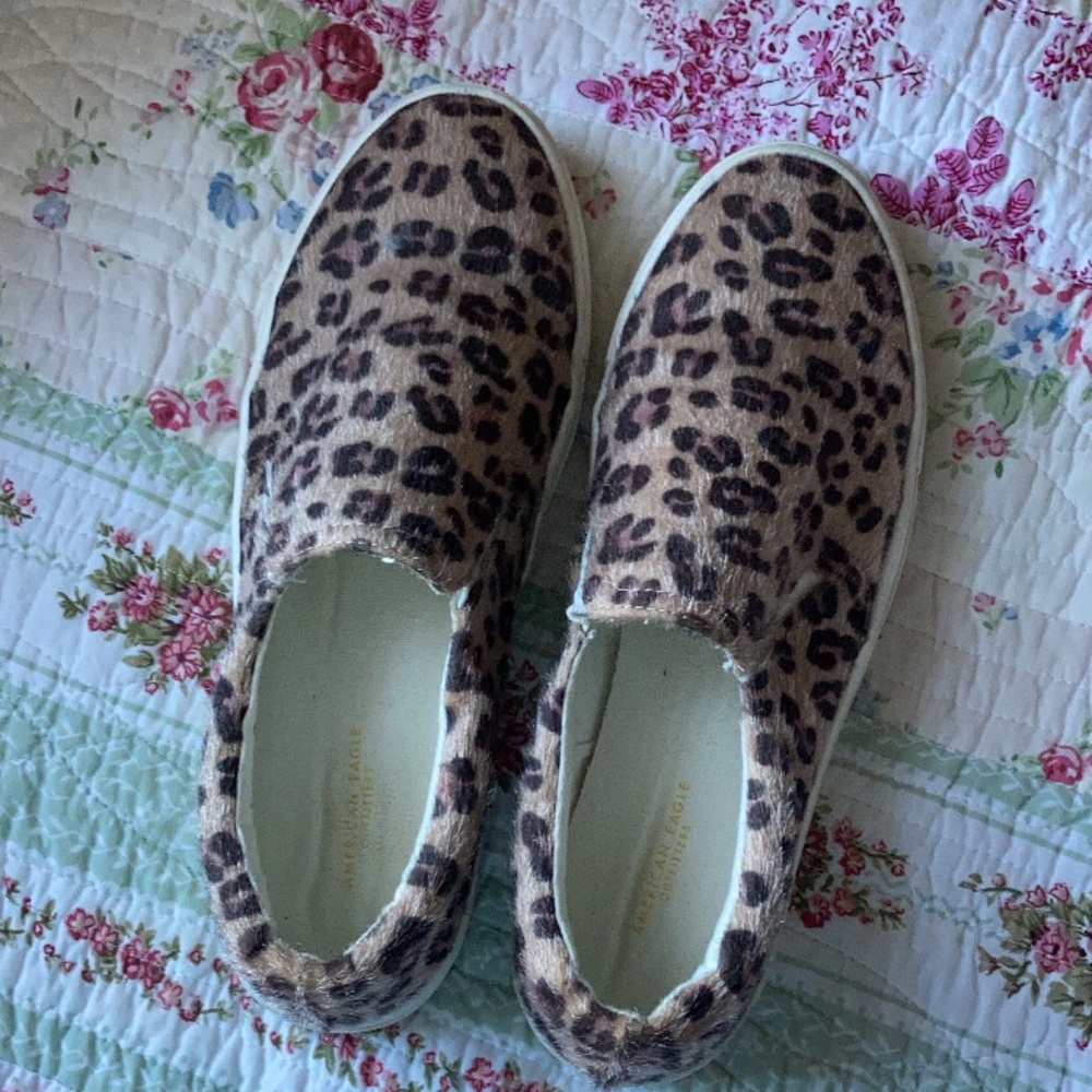 Cheetah print slip-ons